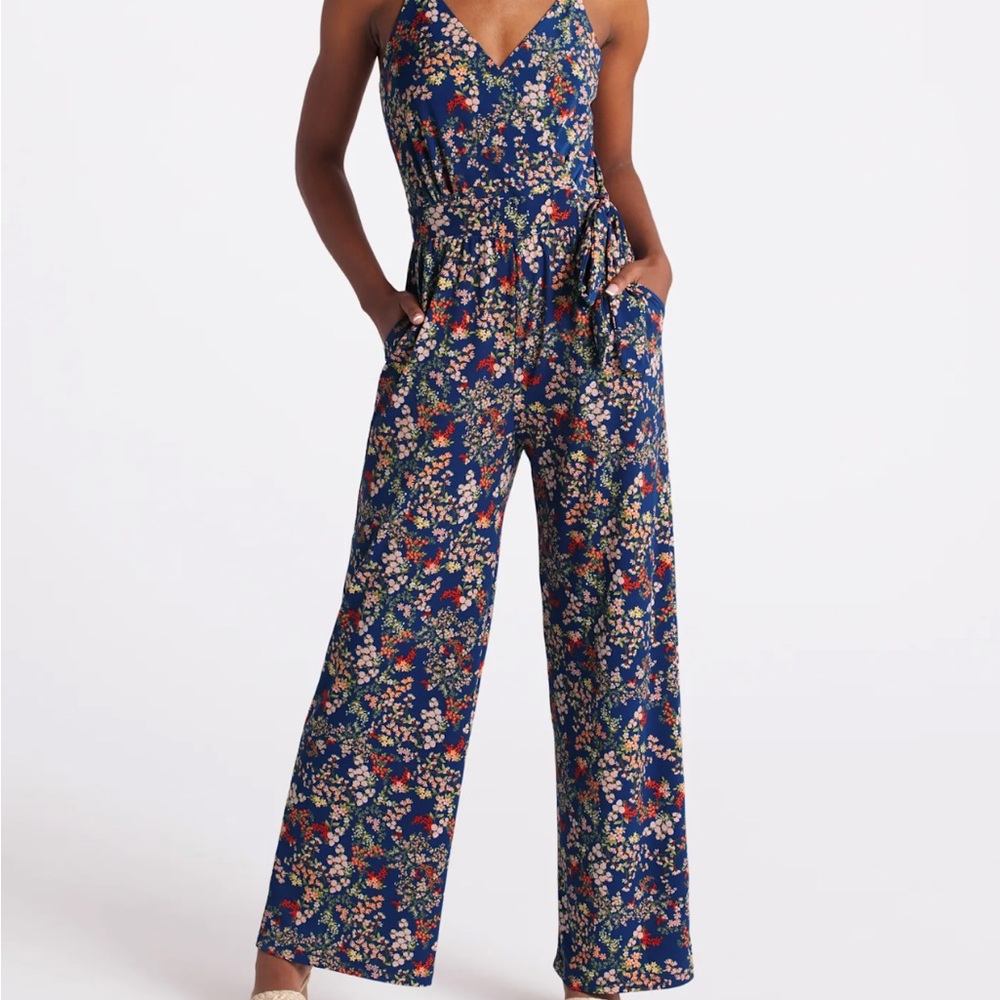 Floral Jumpsuit in Blue